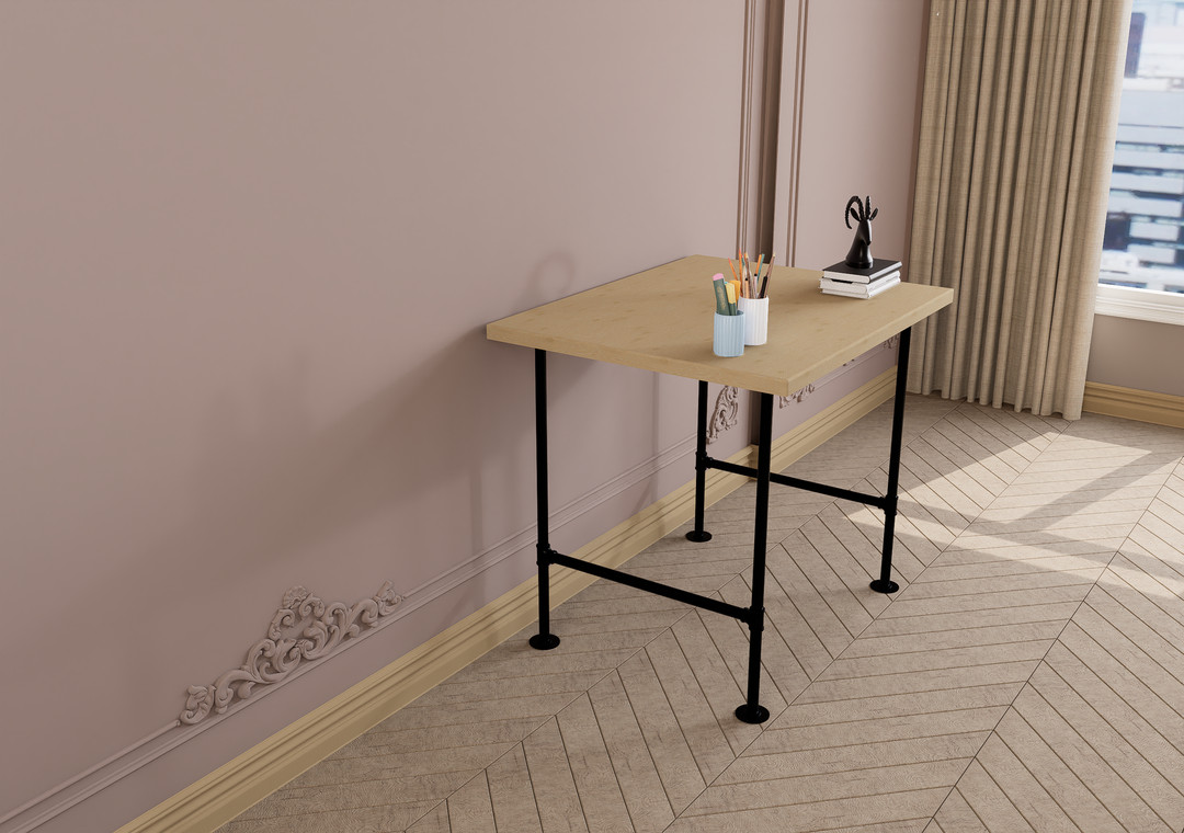 Minimalist Black Steel Table Legs Set of 2 (4894)