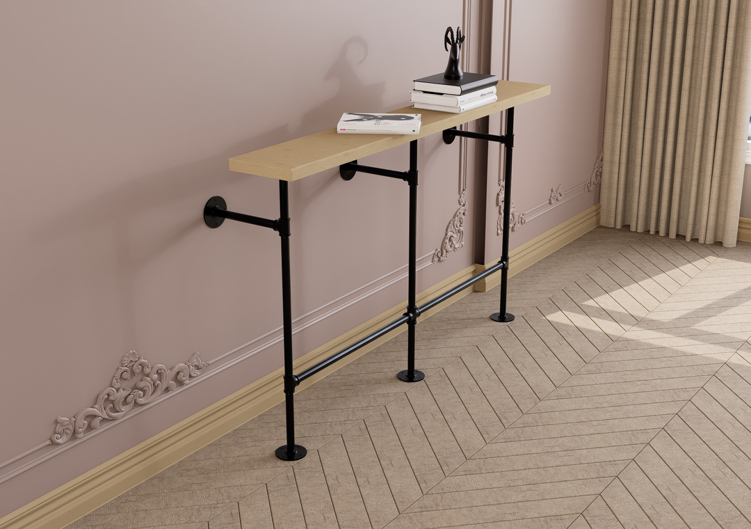 Slim Wall and Floor Mounted Hallway Table (329)