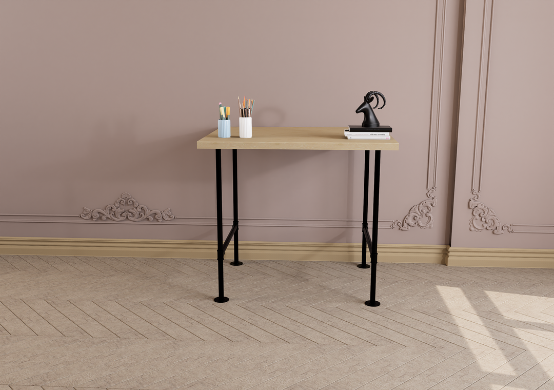Minimalist Black Steel Table Legs Set of 2 (4894)