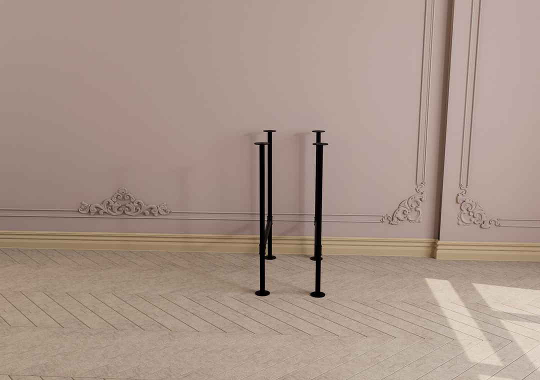 Minimalist Black Steel Table Legs Set of 2 (4894)
