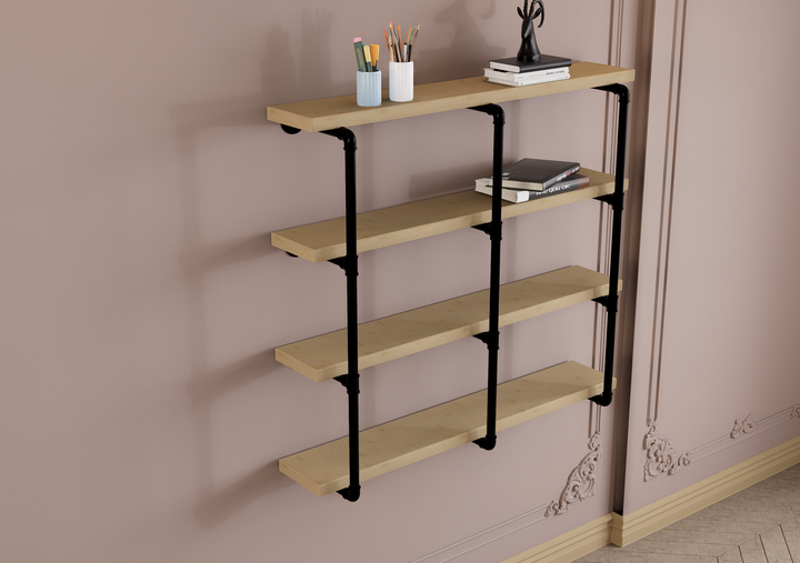 4-Tier Industrial Shelving Brackets Set of 3 (182)