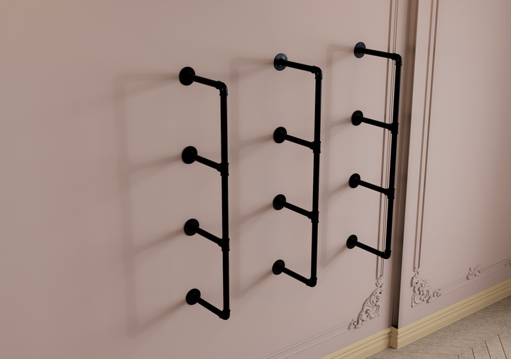 4-Tier Industrial Shelving Brackets Set of 3 (182)
