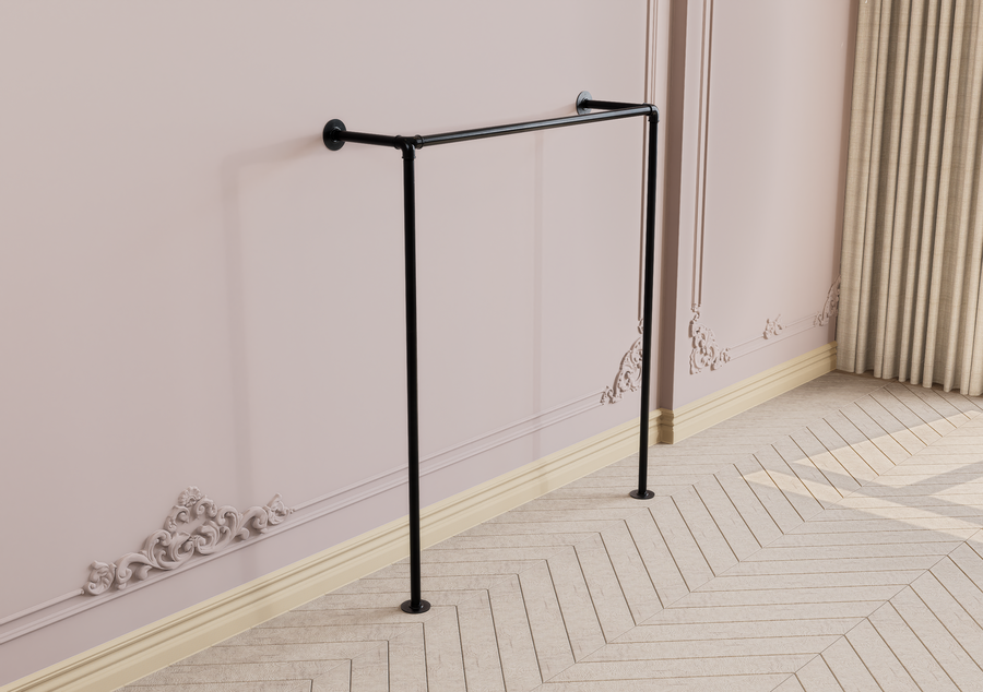 Minimalist Pipe Iron Clothing Rack (D2)