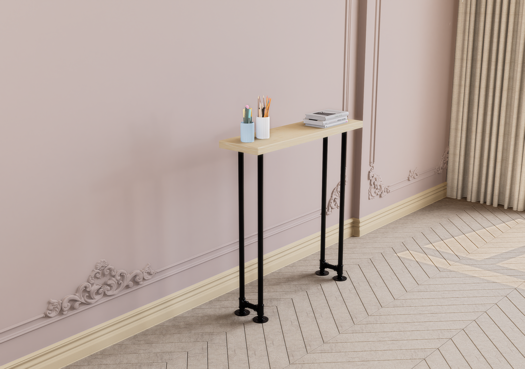 DIY Modern Black Iron Minimalist Base for Console (D120)