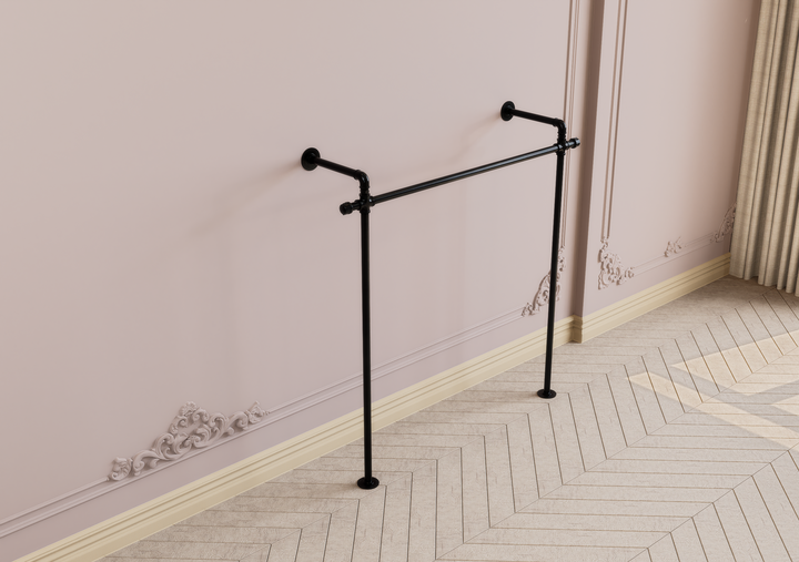 Industrial Wall & Floor Mounted Clothes Rack Minimalist Closet Organiser (D25)