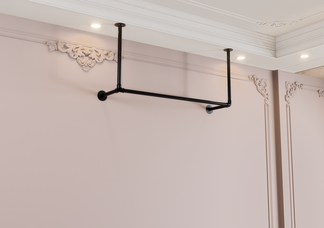 Ceiling & Wall Mounted Iron Clothes Rack (D3)