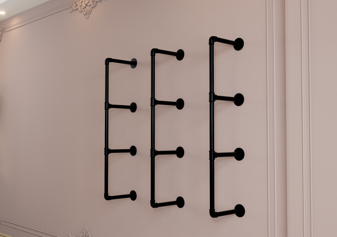 4-Tier Industrial Shelving Brackets Set of 3 (182)