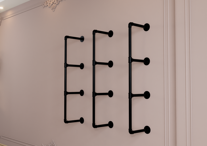 4-Tier Industrial Shelving Brackets Set of 3 (182)
