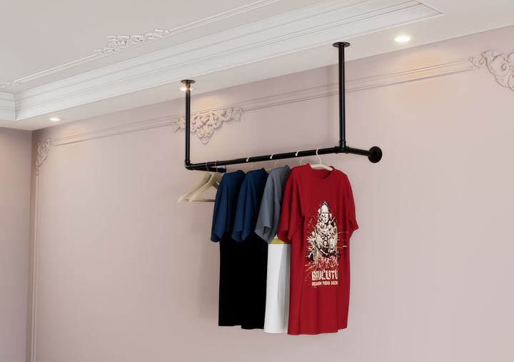Ceiling & Wall Mounted Iron Clothes Rack (D3)