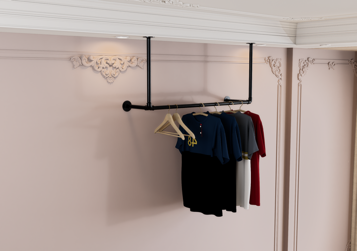 Ceiling & Wall Mounted Iron Clothes Rack (D3)