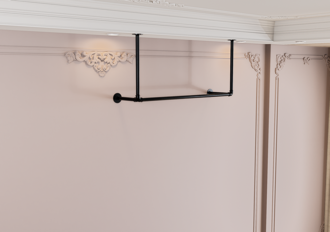 Ceiling & Wall Mounted Iron Clothes Rack (D3)