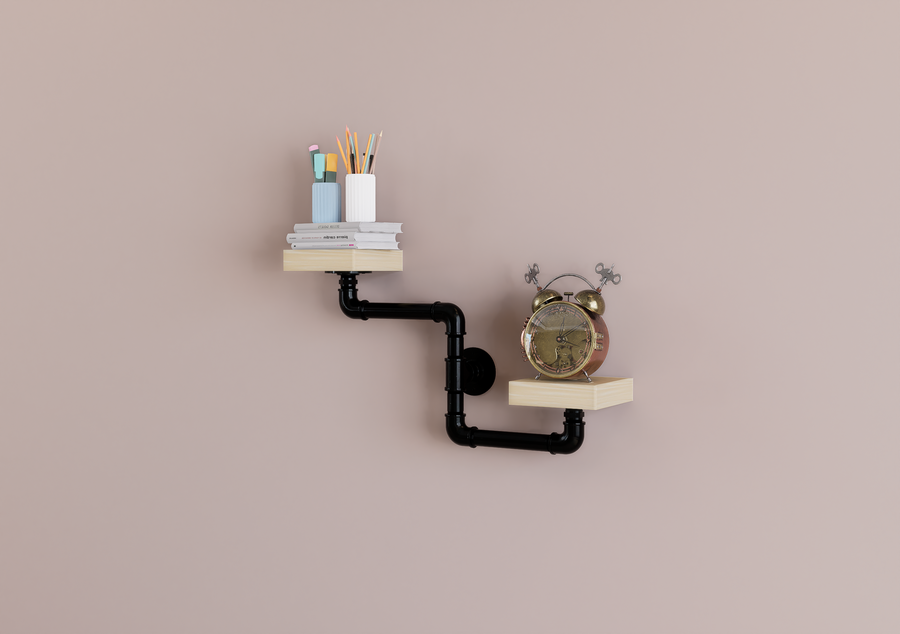 Quirky Wavy Wall Mount Brackets (D154)