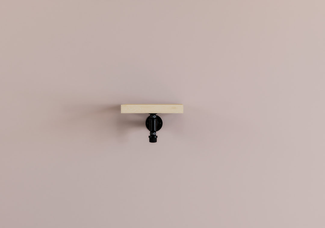Industrial Rustic Single Compact Floating Shelf (D108)