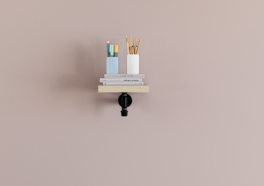 Industrial Rustic Single Compact Floating Shelf (D108)