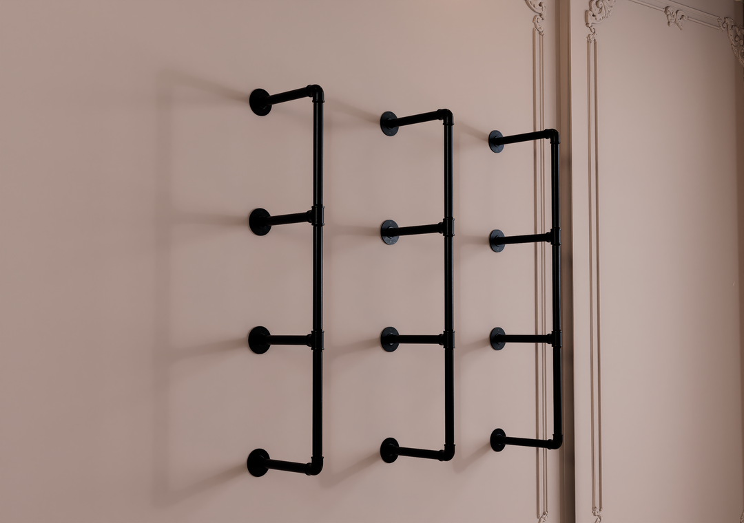 4-Tier Industrial Shelving Brackets Set of 3 (182)