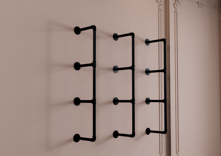 4-Tier Industrial Shelving Brackets Set of 3 (182)