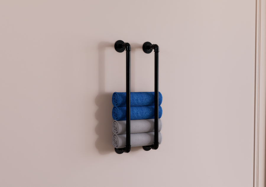 Industrial Wall Mounted Towel Rack (D7)