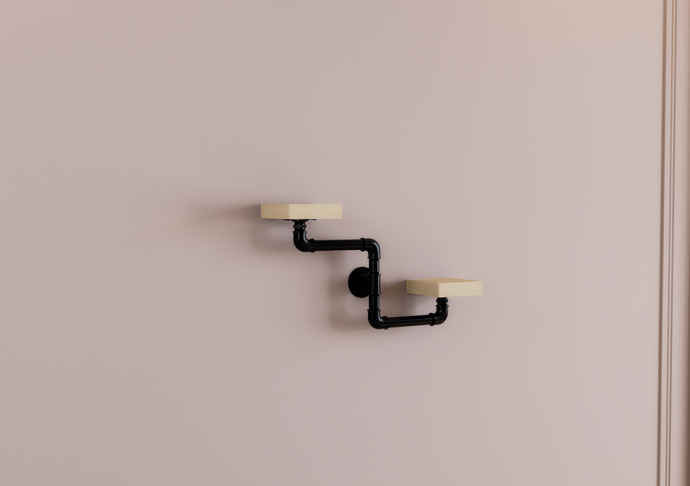Quirky Wavy Wall Mount Brackets (D154)