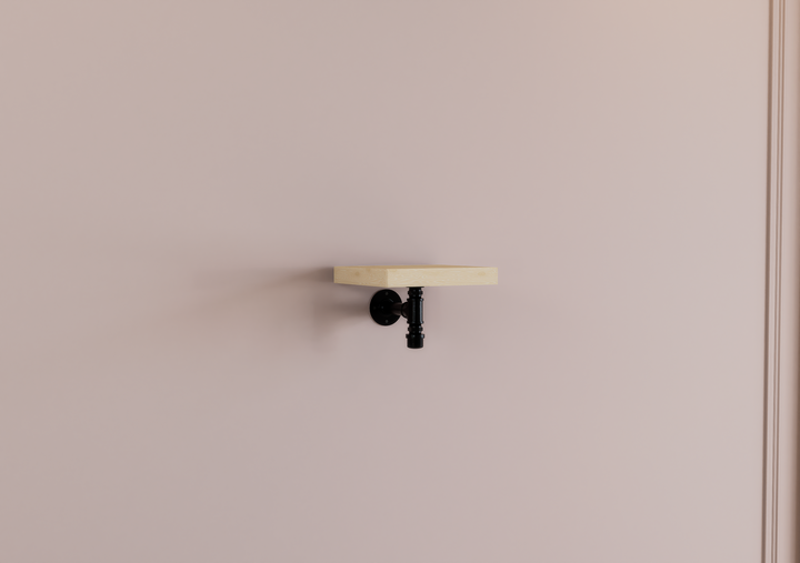 Industrial Rustic Single Compact Floating Shelf (D108)