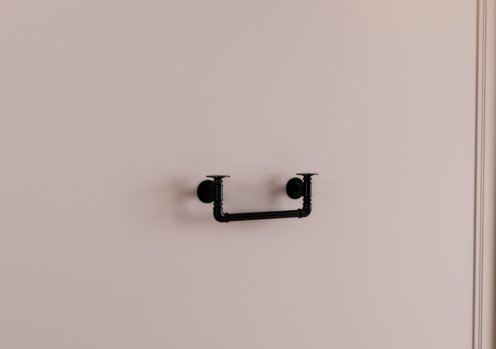 Compact Shelf Bracket with Towel Holder (D158)