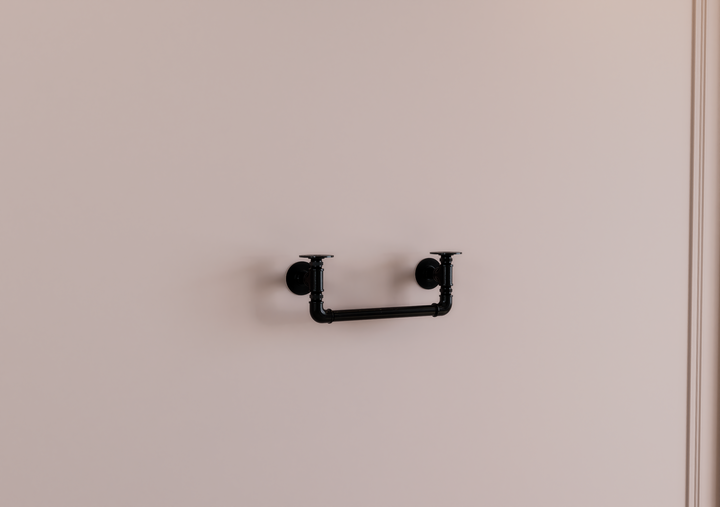 Compact Shelf Bracket with Towel Holder (D158)