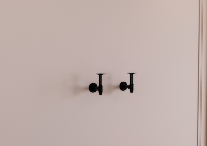 Pair Of Small Pipe Shelf Brackets  (D139)