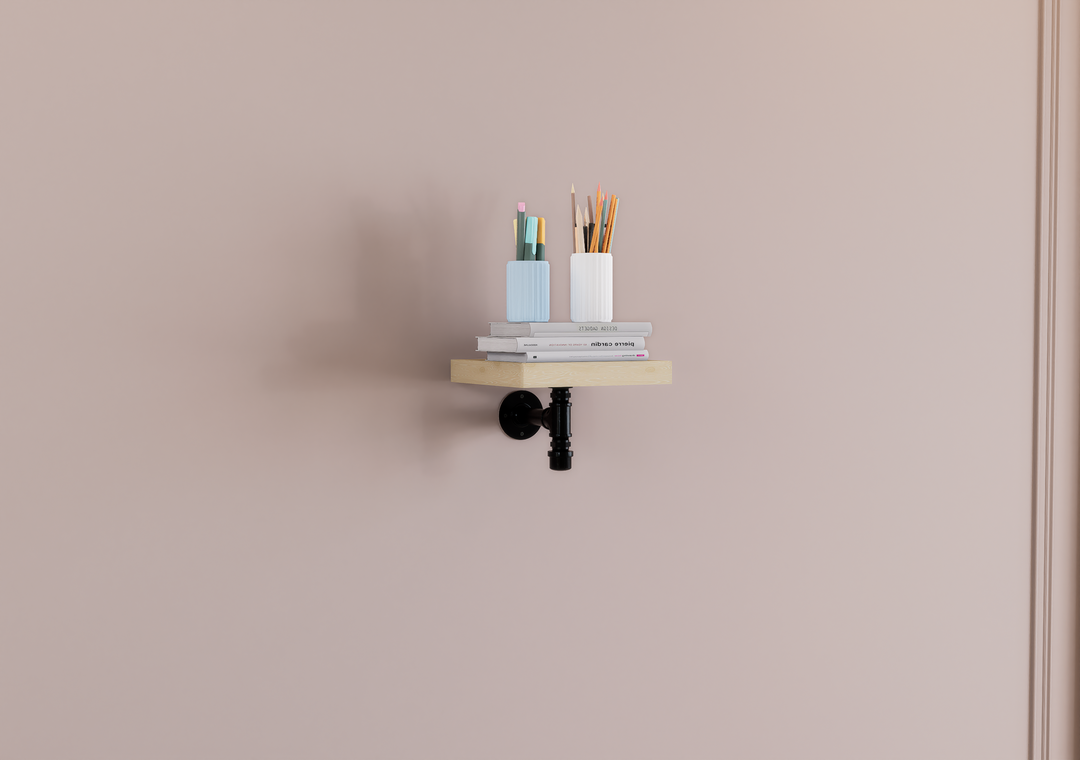 Industrial Rustic Single Compact Floating Shelf (D108)