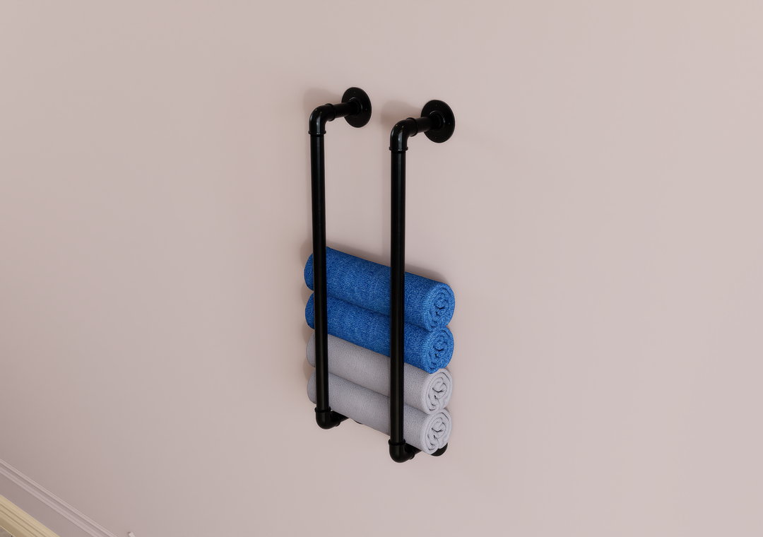 Industrial Wall Mounted Towel Rack (D7)