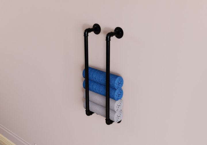 Industrial Wall Mounted Towel Rack (D7)
