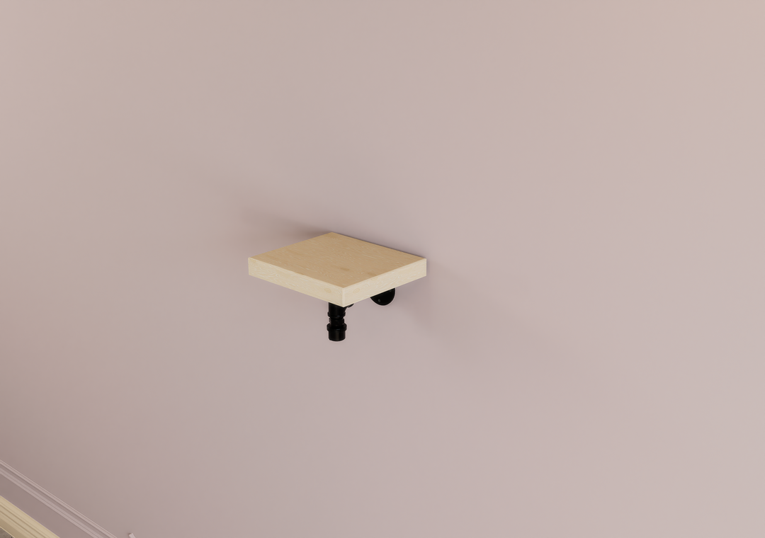 Industrial Rustic Single Compact Floating Shelf (D108)