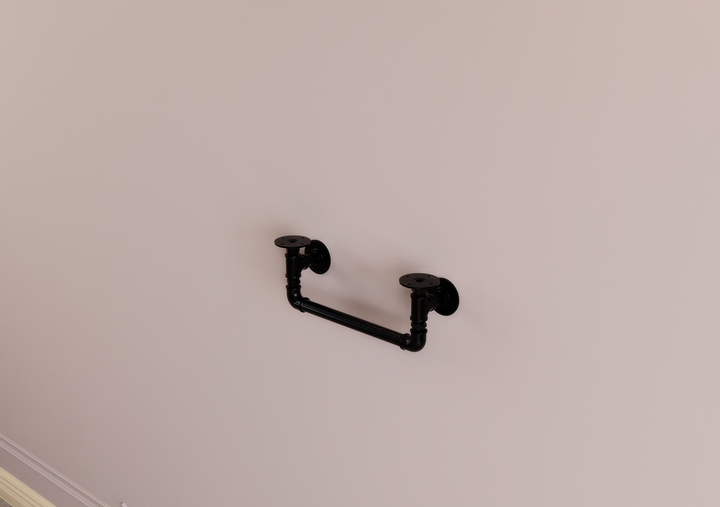 Compact Shelf Bracket with Towel Holder (D158)
