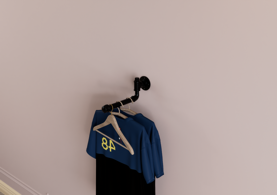 Quirky Angled Pipe Clothes Rack (D107)