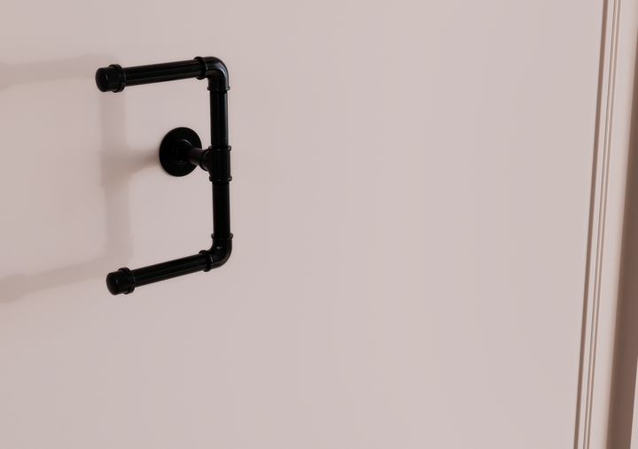 Industrial Black Pipe Dual Toilet Paper Holder (D15)