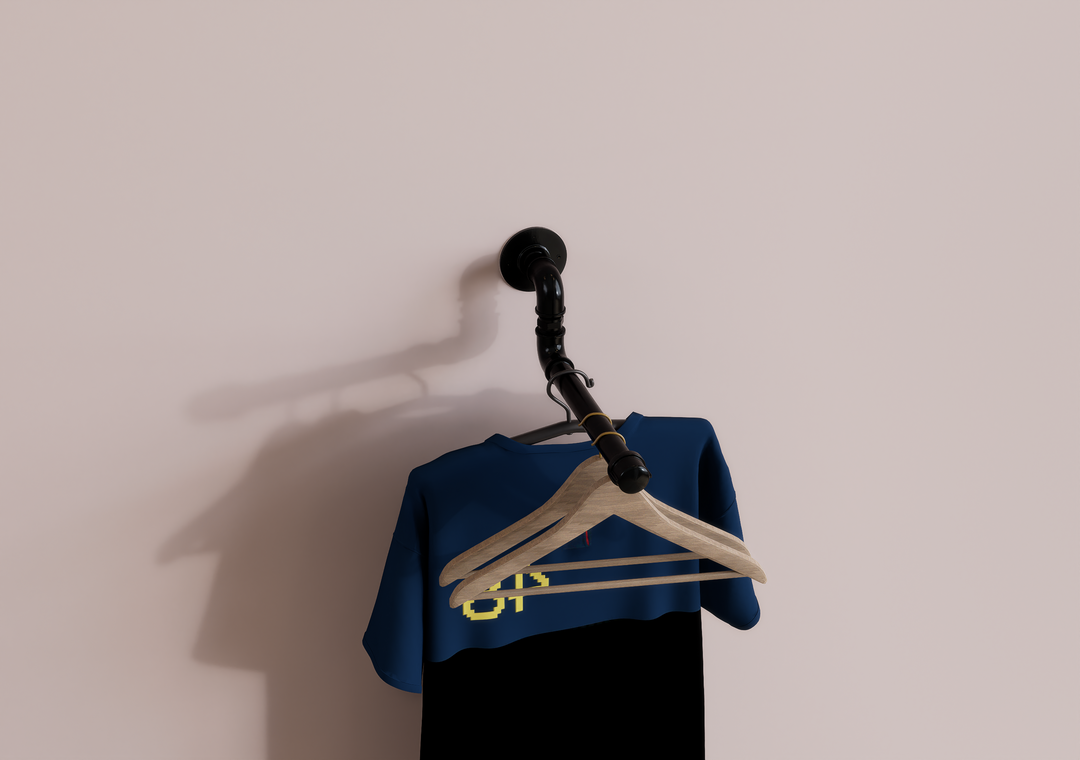 Industrial Pipe Wall-Mounted Clothes Rack (D9)