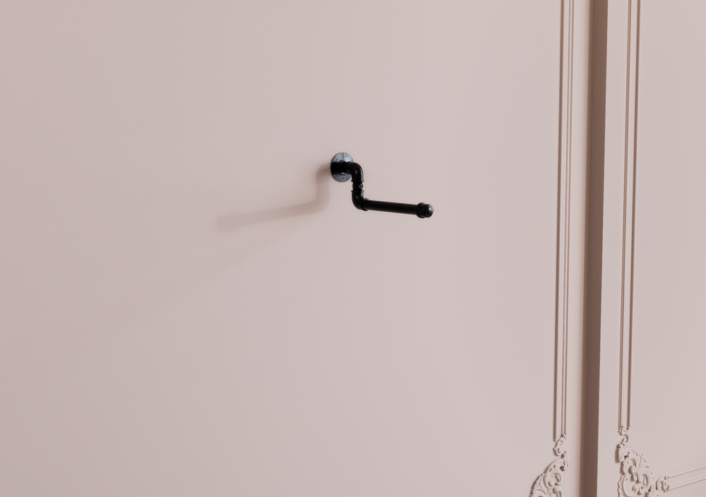 Industrial Pipe Wall-Mounted Clothes Rack (D9)