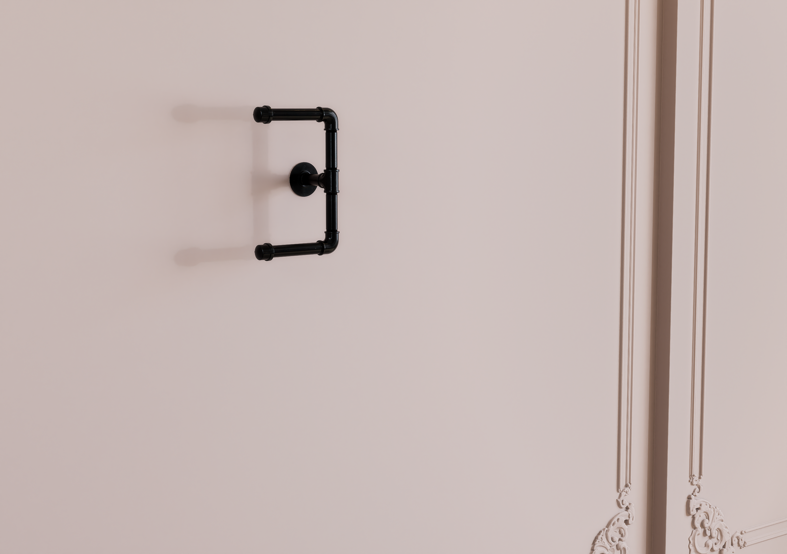 Industrial Black Pipe Dual Toilet Paper Holder (D15)