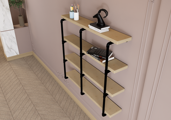 4-Tier Industrial Shelving Brackets Set of 3 (182)