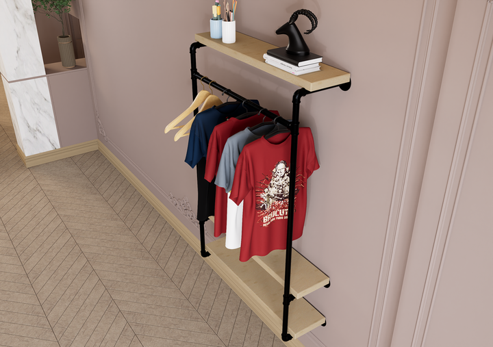 Wall Mounted Wardrobe Rack Frame (1082)