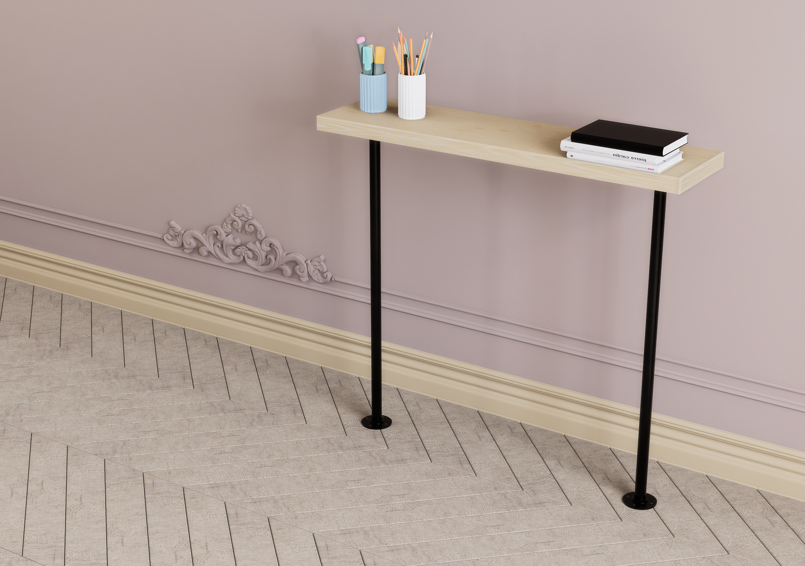 Industrial Black Pipe Table Legs (D47)