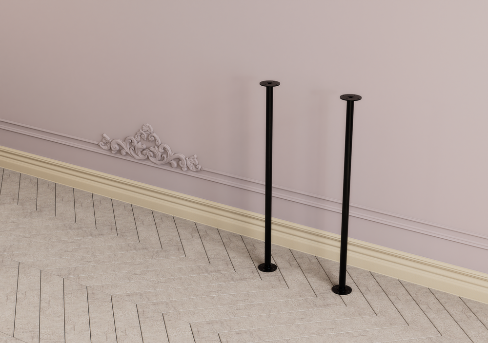 Industrial Black Pipe Table Legs (D47)