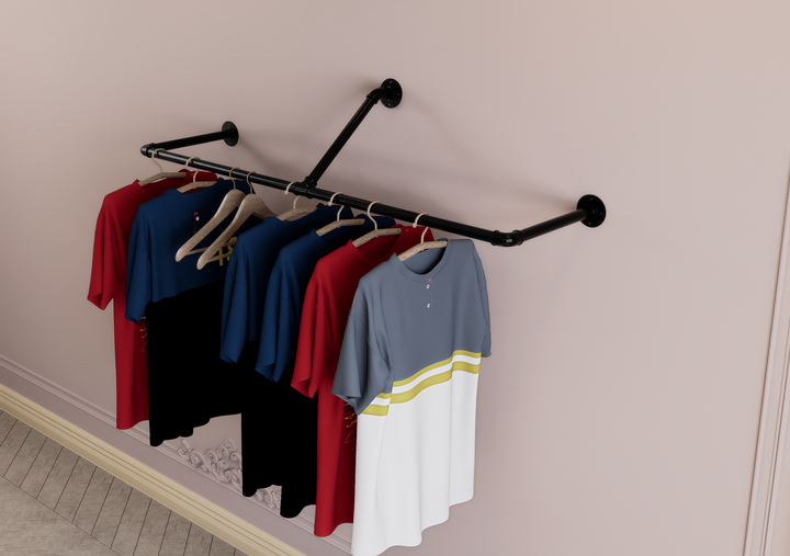 Reinforced Wall Mounted Clothes Rail (D132)