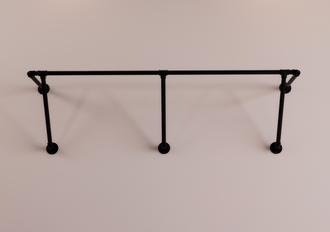 Heavy Duty Clothes Rack With Five Support Points for Maximum Strength and Style (D74)