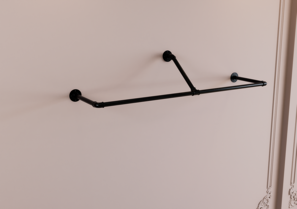 Reinforced Wall Mounted Clothes Rail (D132)
