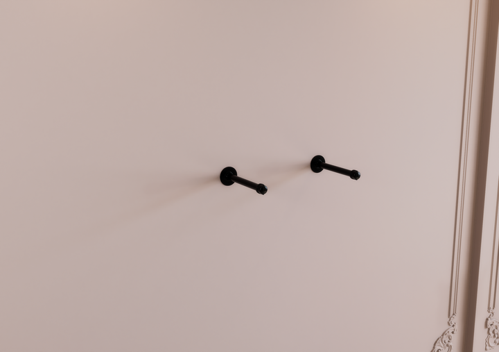 Industrial Single Tier Minimalist Floating Shelf (D24.1)