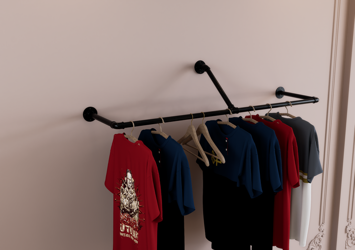Reinforced Wall Mounted Clothes Rail (D132)