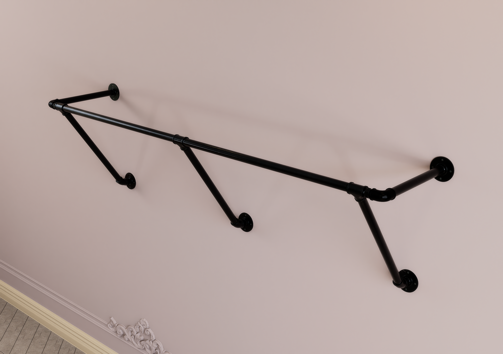 Heavy Duty Clothes Rack With Five Support Points for Maximum Strength and Style (D74)