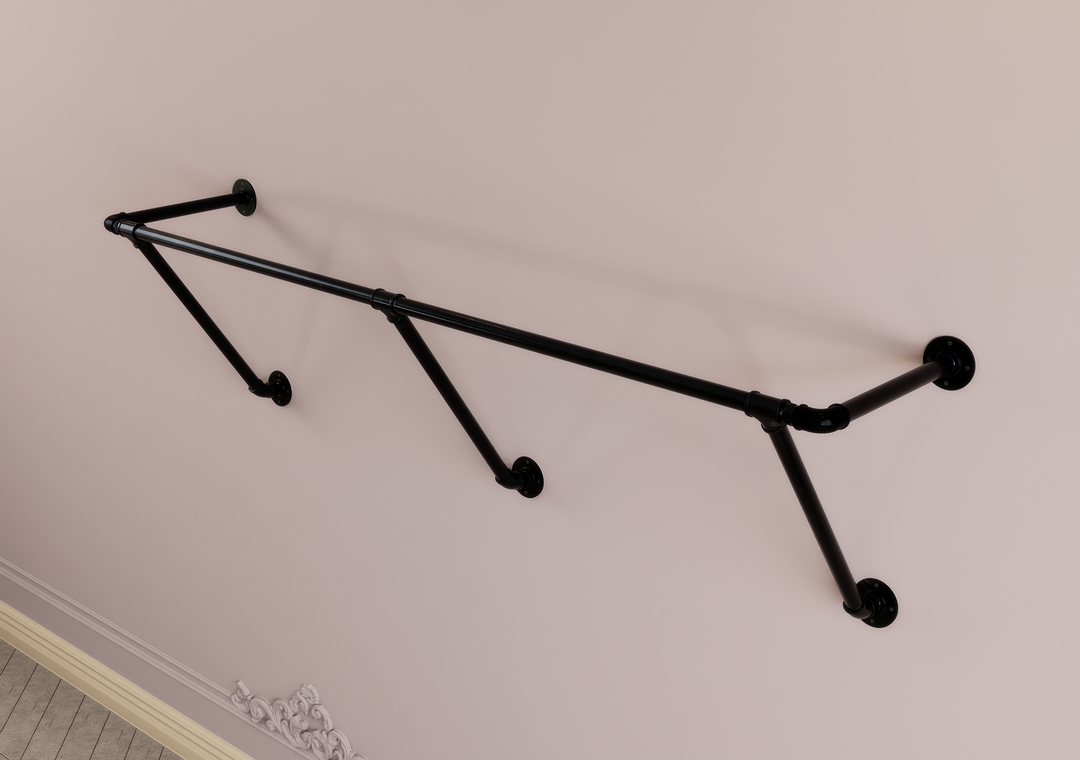 Heavy Duty Clothes Rack With Five Support Points for Maximum Strength and Style (D74)