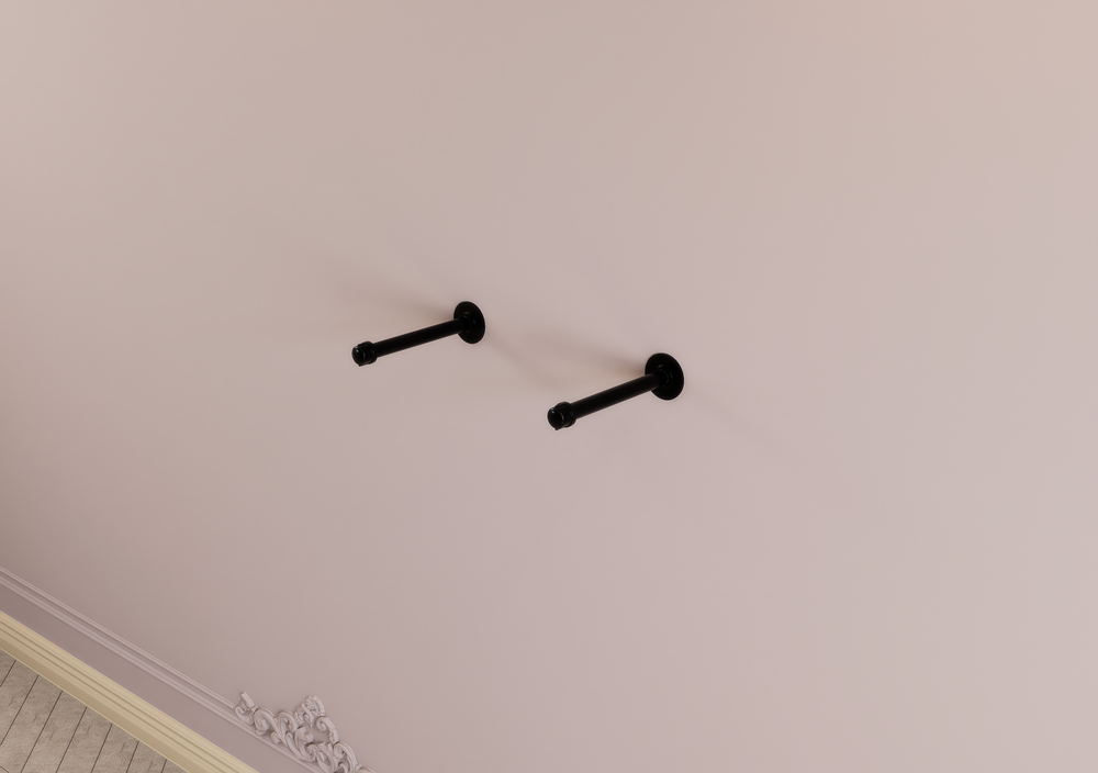 Industrial Single Tier Minimalist Floating Shelf (D24.1)