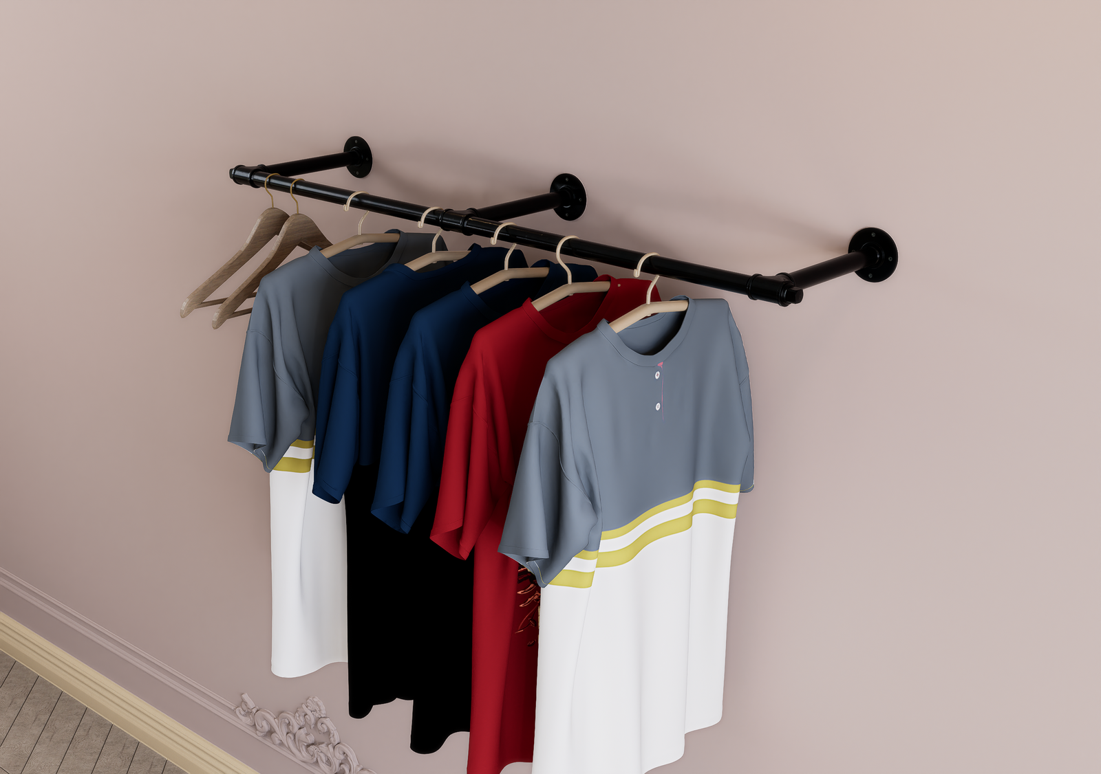 Triple Support Hanging Rail (D87)
