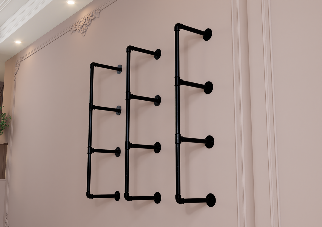 4-Tier Industrial Shelving Brackets Set of 3 (182)